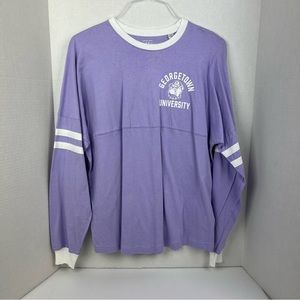 NWT Original League Georgetown University Spirit Jersey Style Lilac Long Sleeve